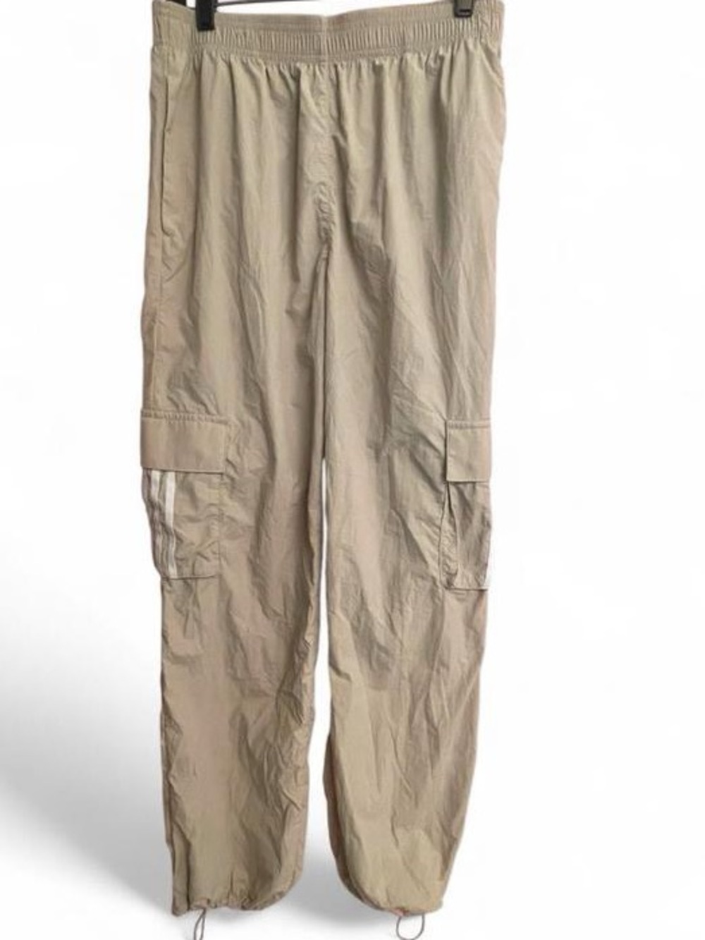 adidas Originals Beige Woven Cargo Parachute Pants L